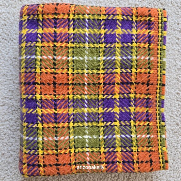 NWOT Altea Wool Scarf Retro Plaid Fringed Italy - Picture 13 of 16